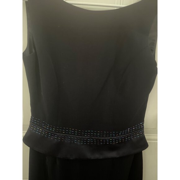 Jessica Howard navy blue sleeveless maxi dress and matching jacket with beads - Picture 3 of 8